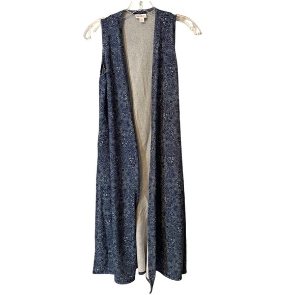 NWT Lularoe Blue Joy Vest Duster Women’s Size XS - Picture 2 of 7